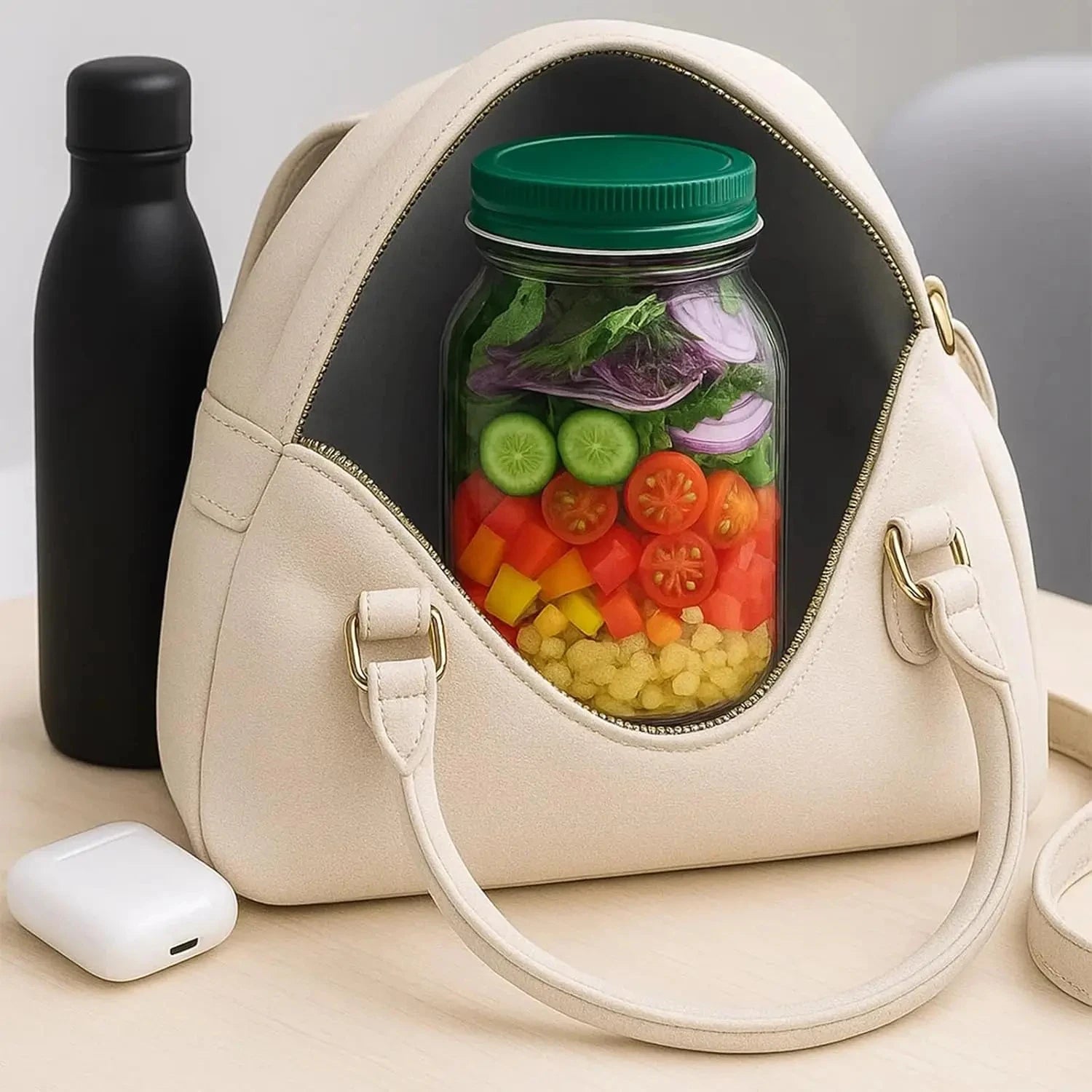 2026 New Portable Plastic Salad Pod All-In-One Container Container Reusable Keep it Fresh Fresh Salad Bowl Meal Prep